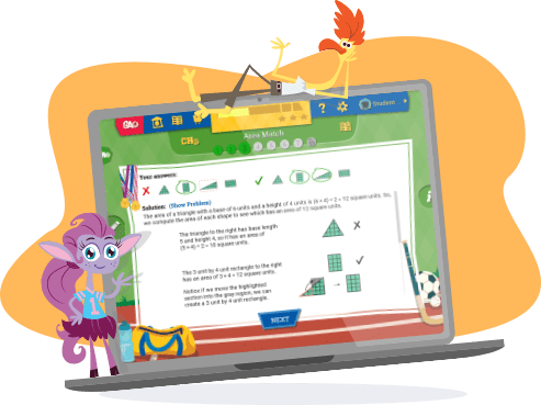 Laptop displaying Beast Academy online with BA characters